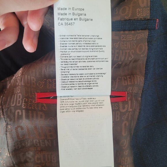 navy blue suit with italian wool - Picture 9 of 14